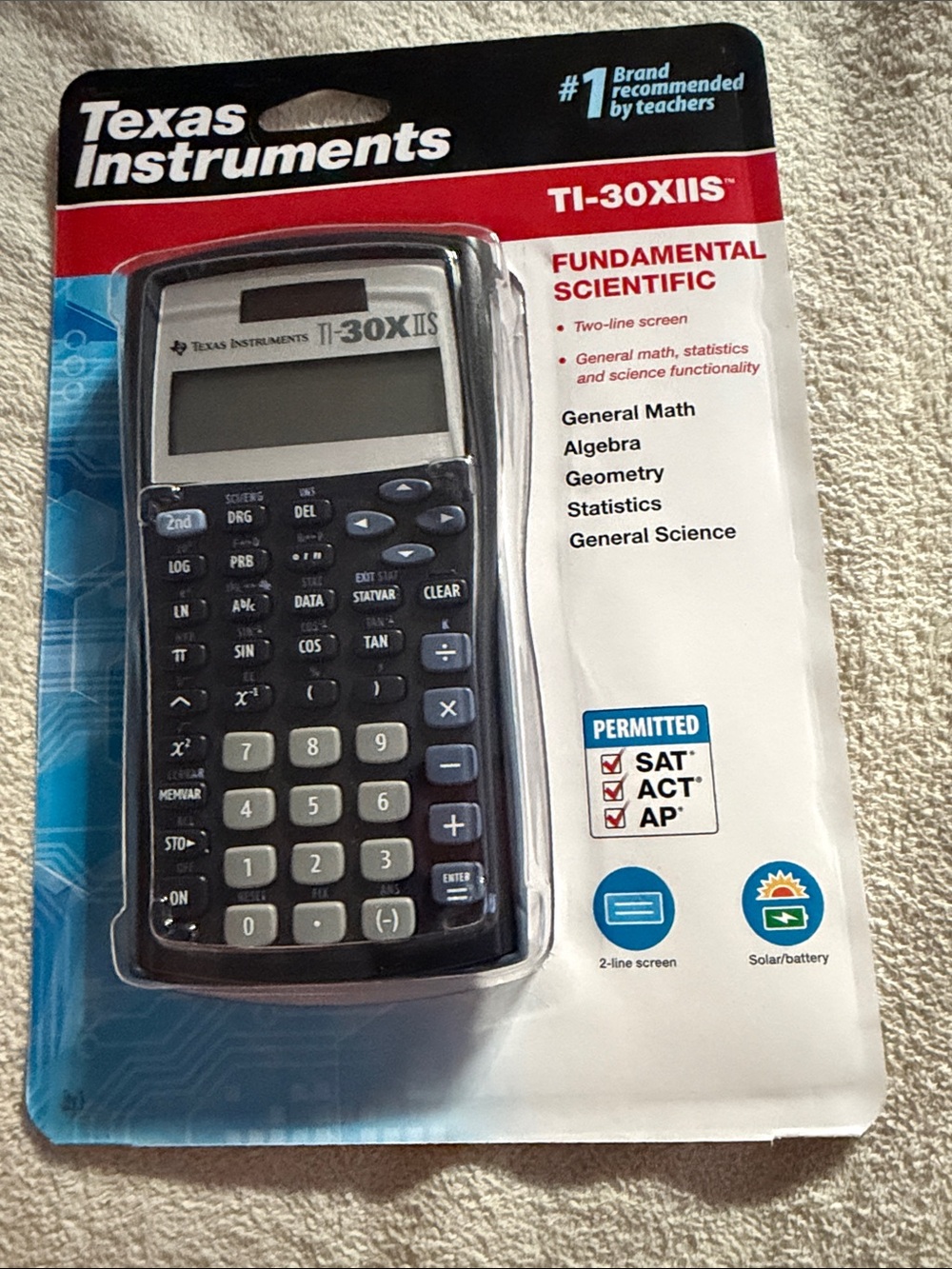 Texas Instruments TI-30XIIS Scientific Calculator - Black/Gray/White